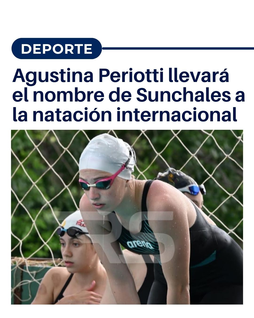 Agustina Periotti llevará el nombre de Sunchales a la natación internacional