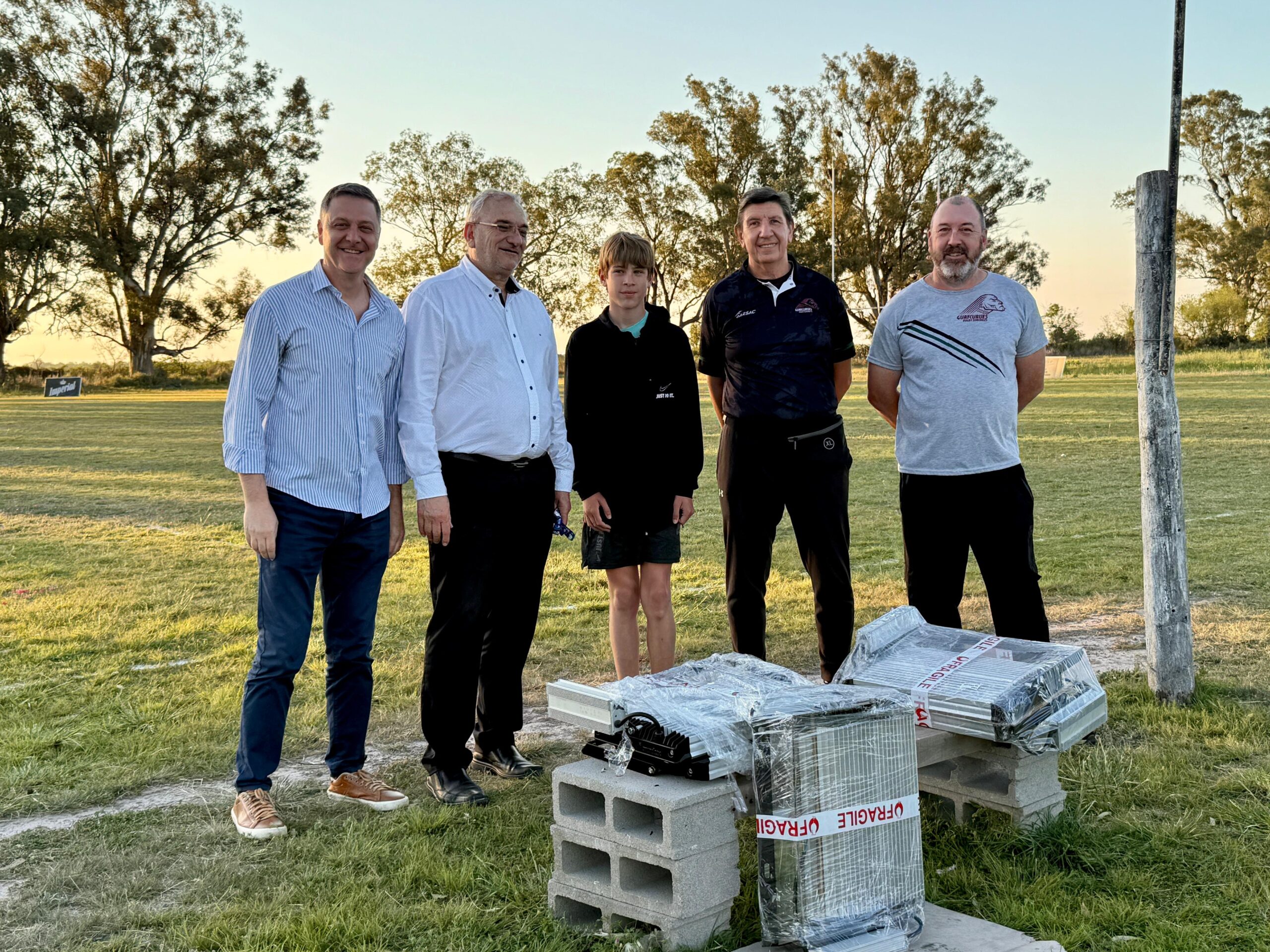  VISITA DE CALVO AL PREDIO DE GUAYCURÚES RUGBY CLUB DE SUNCHALES
