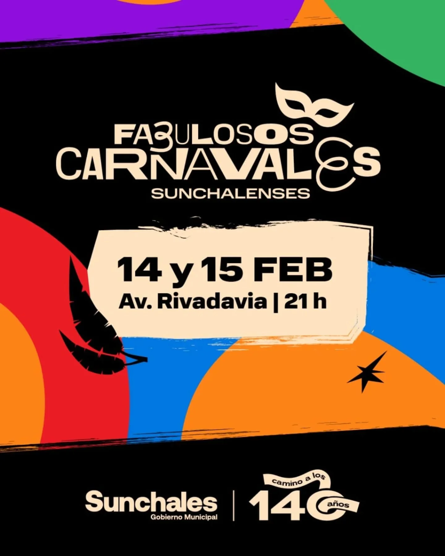  Los Fabulosos Carnavales Sunchalenses se desarrollarán el sábado 14 y domingo 15 de febrero