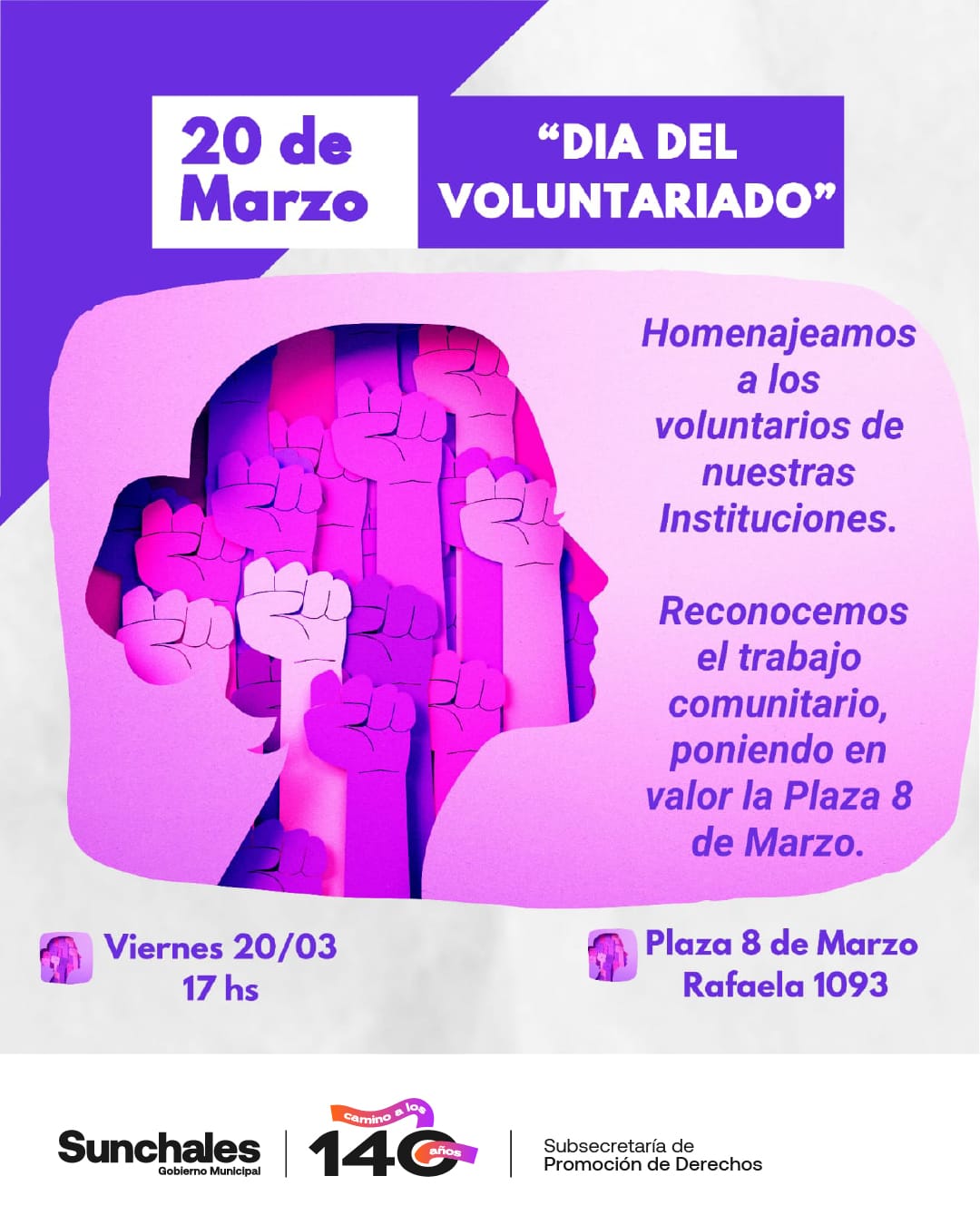  Acto oficial por el Día del Voluntariado de Sunchales