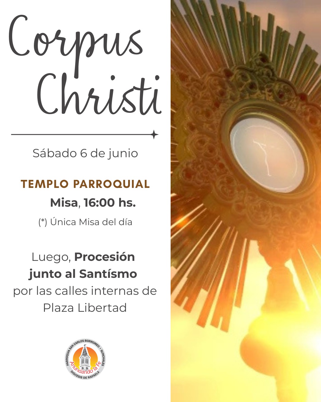  ✨ CORPUS CHRISTI EN SUNCHALES