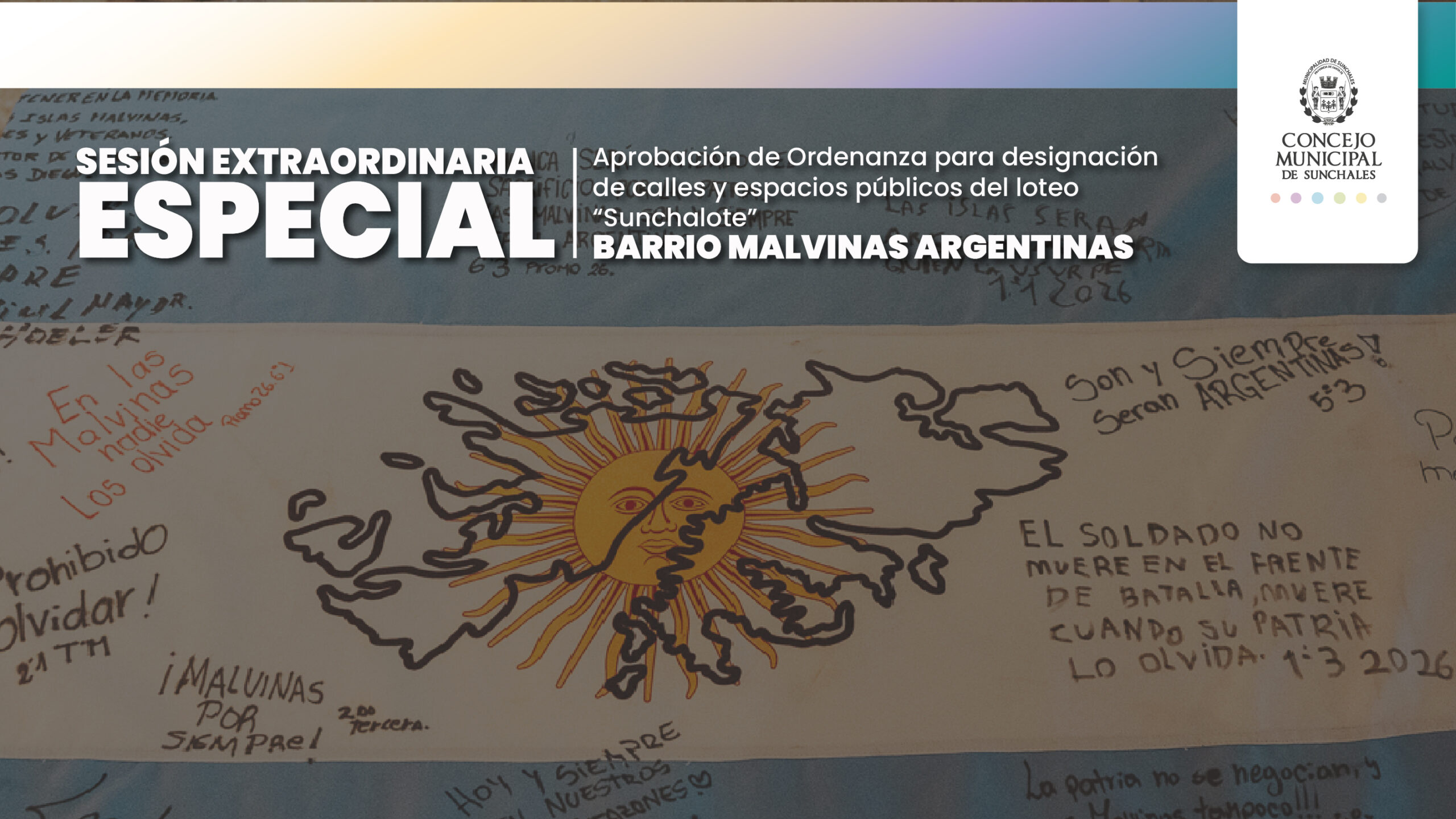  Imposición de nombres a espacios públicos y calles del «Sunchalote»